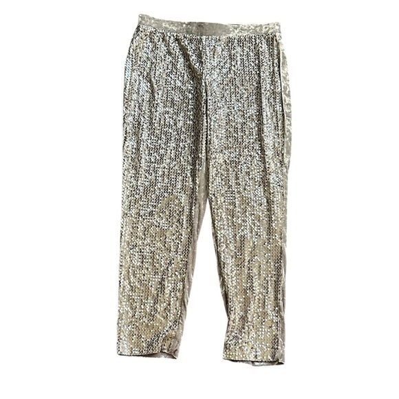 Chico's The Ultimate Fit Sequin/Crushed Velvet Pull on pants size 1.5 - Picture 1 of 11